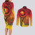 Papua New Guinea 50 Years Couples Matching Long Sleeve Bodycon Dress and Long Sleeve Button Shirt Motuan Motifs