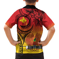 Papua New Guinea 50 Years Family Matching Off The Shoulder Long Sleeve Dress and Hawaiian Shirt Motuan Motifs