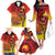 Papua New Guinea 50 Years Family Matching Off The Shoulder Long Sleeve Dress and Hawaiian Shirt Motuan Motifs