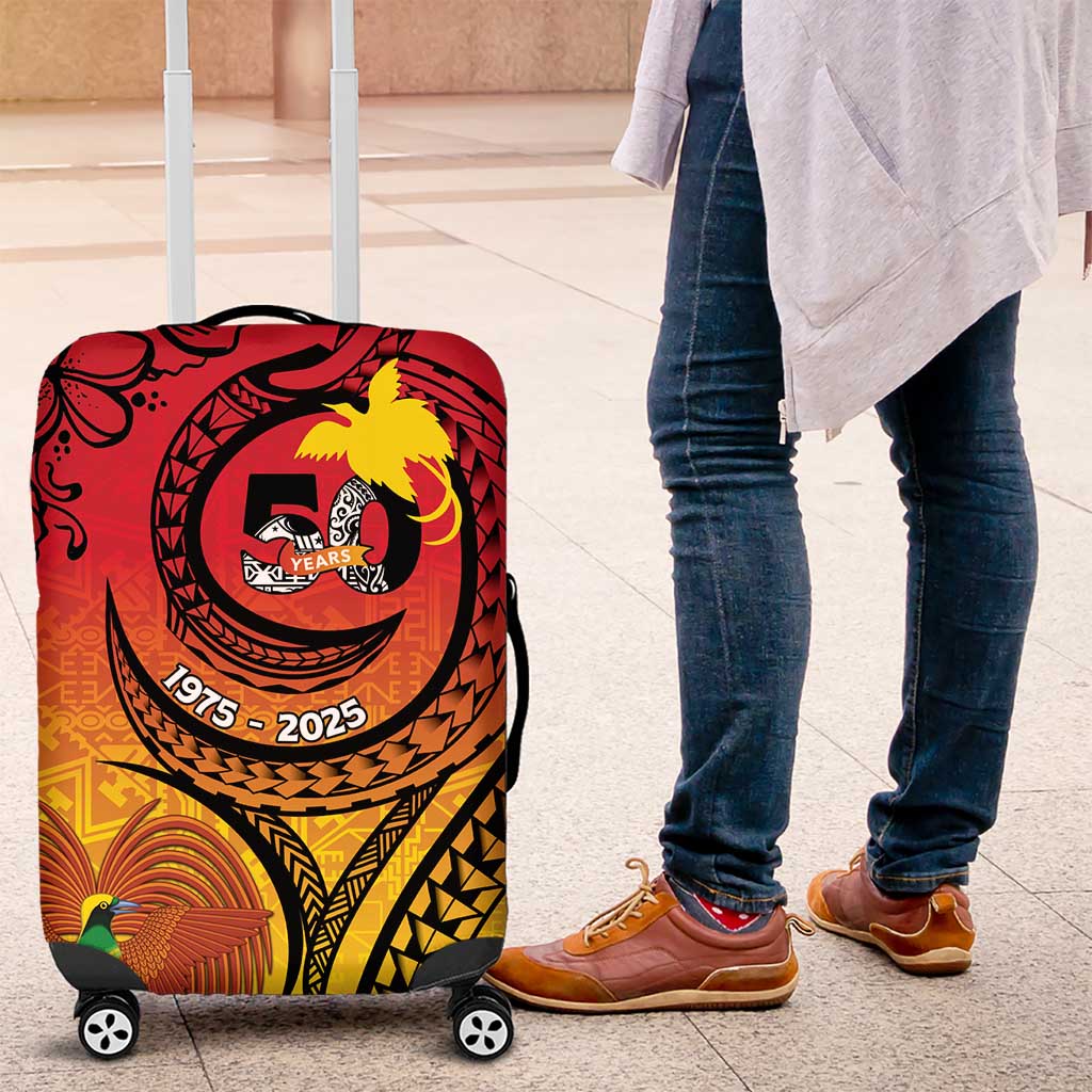 Papua New Guinea 50 Years Luggage Cover Motuan Motifs LT7 Colorful - Polynesian Pride