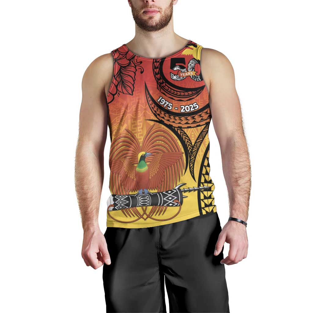 Papua New Guinea 50 Years Men Tank Top Motuan Motifs