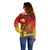 Papua New Guinea 50 Years Off Shoulder Sweater Motuan Motifs