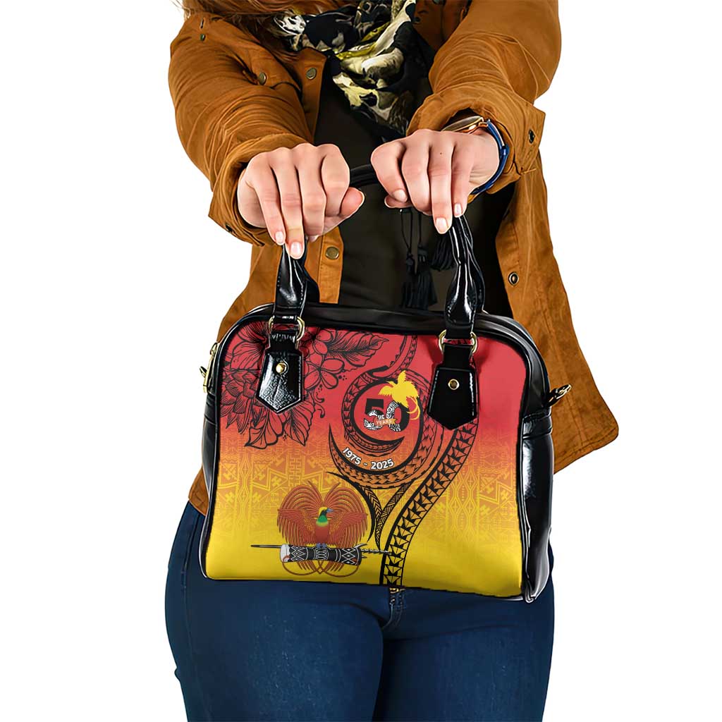 Papua New Guinea 50 Years Shoulder Handbag Motuan Motifs LT7 One Size Colorful - Polynesian Pride