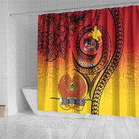 Papua New Guinea 50 Years Shower Curtain Motuan Motifs