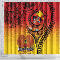 Papua New Guinea 50 Years Shower Curtain Motuan Motifs