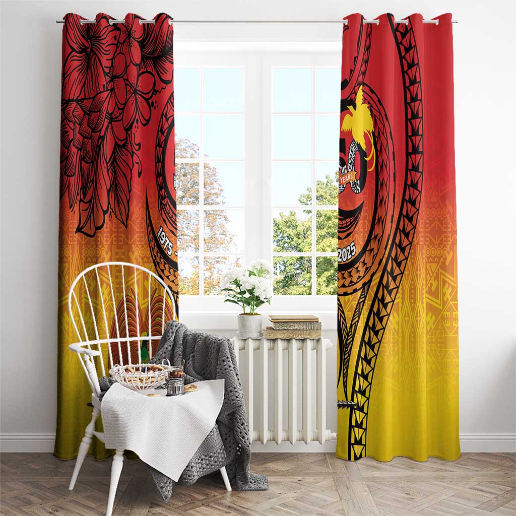 Papua New Guinea 50 Years Window Curtain Motuan Motifs