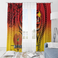 Papua New Guinea 50 Years Window Curtain Motuan Motifs