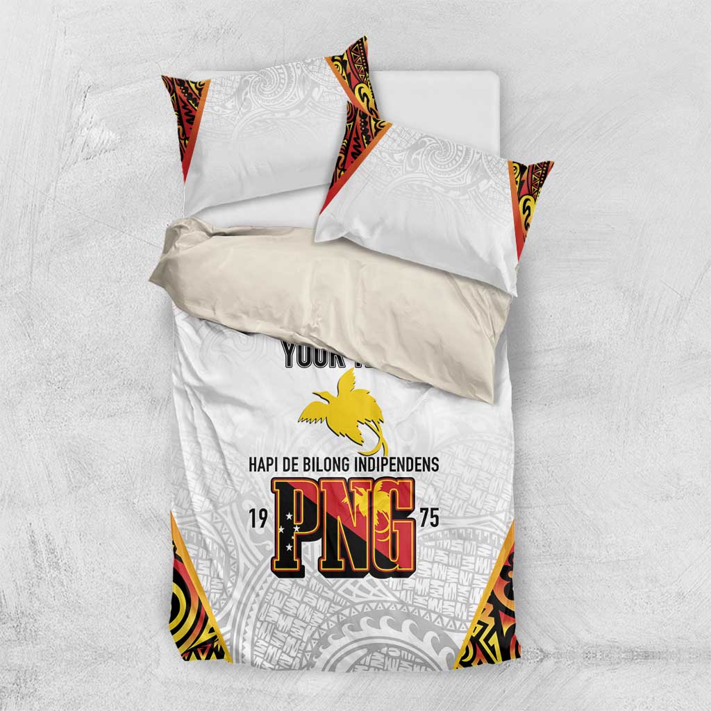 Personalized Papua New Guinea Bedding Set Hapi De bilong Indipendens PNG
