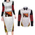 Personalized Papua New Guinea Couples Matching Long Sleeve Bodycon Dress and Long Sleeve Button Shirt Hapi De bilong Indipendens PNG
