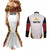 Personalized Papua New Guinea Couples Matching Mermaid Dress and Long Sleeve Button Shirt Hapi De bilong Indipendens PNG