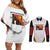 Personalized Papua New Guinea Couples Matching Off Shoulder Short Dress and Long Sleeve Button Shirt Hapi De bilong Indipendens PNG
