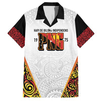 Personalized Papua New Guinea Family Matching Off The Shoulder Long Sleeve Dress and Hawaiian Shirt Hapi De bilong Indipendens PNG