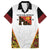 Personalized Papua New Guinea Family Matching Off The Shoulder Long Sleeve Dress and Hawaiian Shirt Hapi De bilong Indipendens PNG