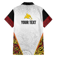 Personalized Papua New Guinea Family Matching Off The Shoulder Long Sleeve Dress and Hawaiian Shirt Hapi De bilong Indipendens PNG