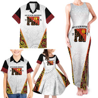 Personalized Papua New Guinea Family Matching Tank Maxi Dress and Hawaiian Shirt Hapi De bilong Indipendens PNG