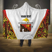 Personalized Papua New Guinea Hooded Blanket Hapi De bilong Indipendens PNG