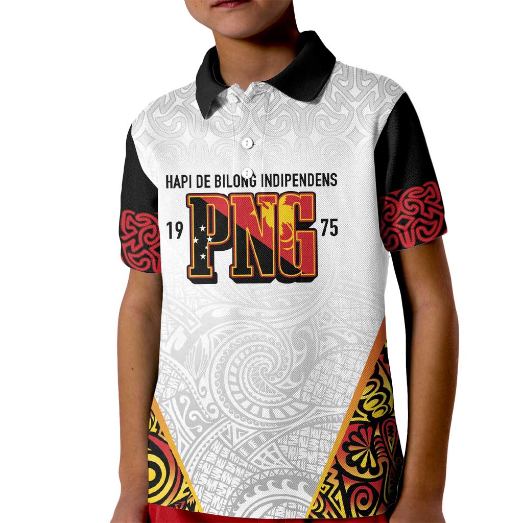 Personalized Papua New Guinea Kid Polo Shirt Hapi De bilong Indipendens PNG