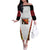 Personalized Papua New Guinea Off The Shoulder Long Sleeve Dress Hapi De bilong Indipendens PNG