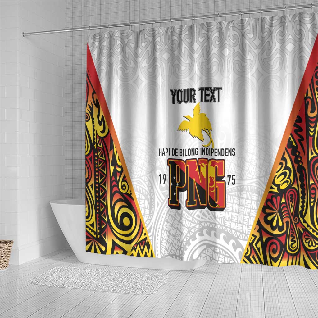 Personalized Papua New Guinea Shower Curtain Hapi De bilong Indipendens PNG