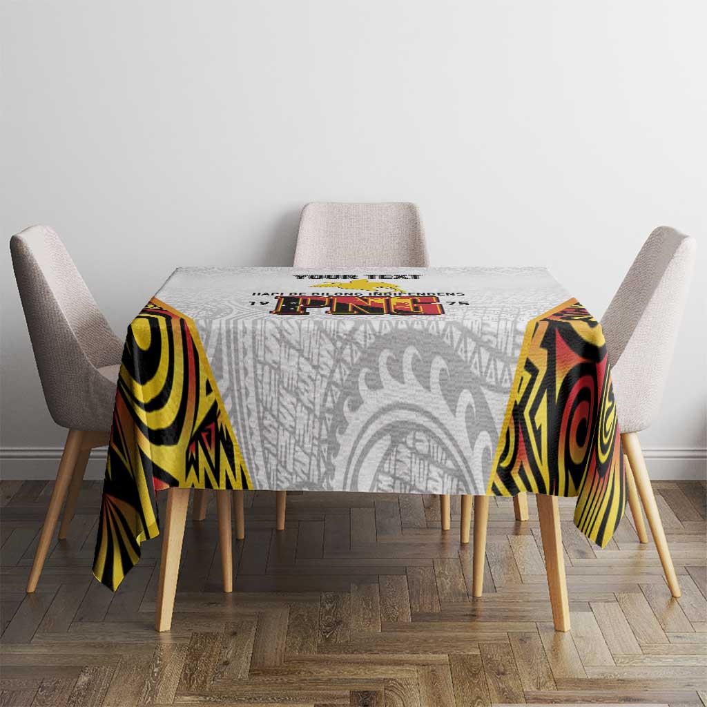 Personalized Papua New Guinea Tablecloth Hapi De bilong Indipendens PNG