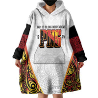 Personalized Papua New Guinea Wearable Blanket Hoodie Hapi De bilong Indipendens PNG