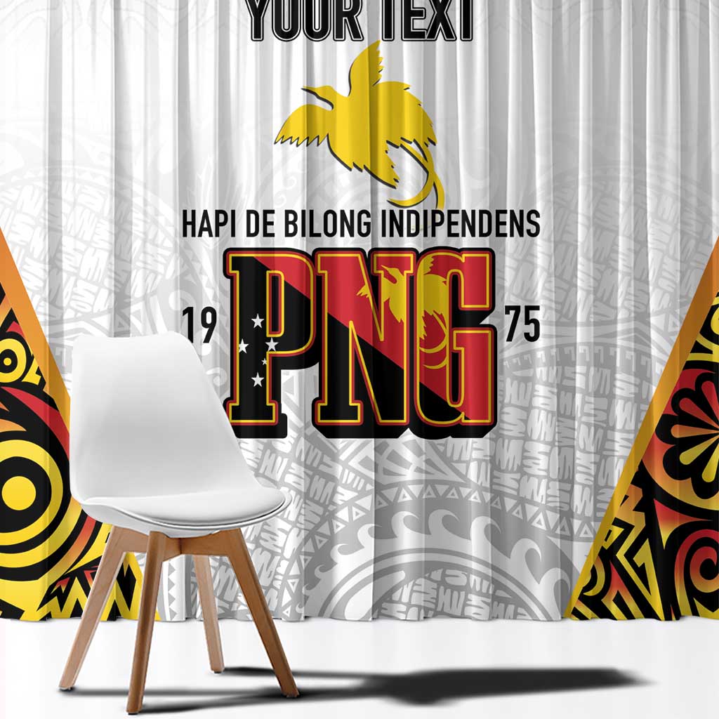 Personalized Papua New Guinea Window Curtain Hapi De bilong Indipendens PNG