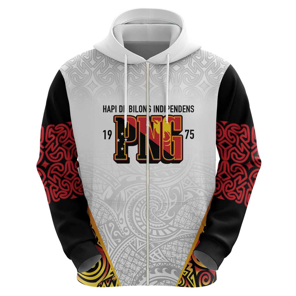 Personalized Papua New Guinea Zip Hoodie Hapi De bilong Indipendens PNG