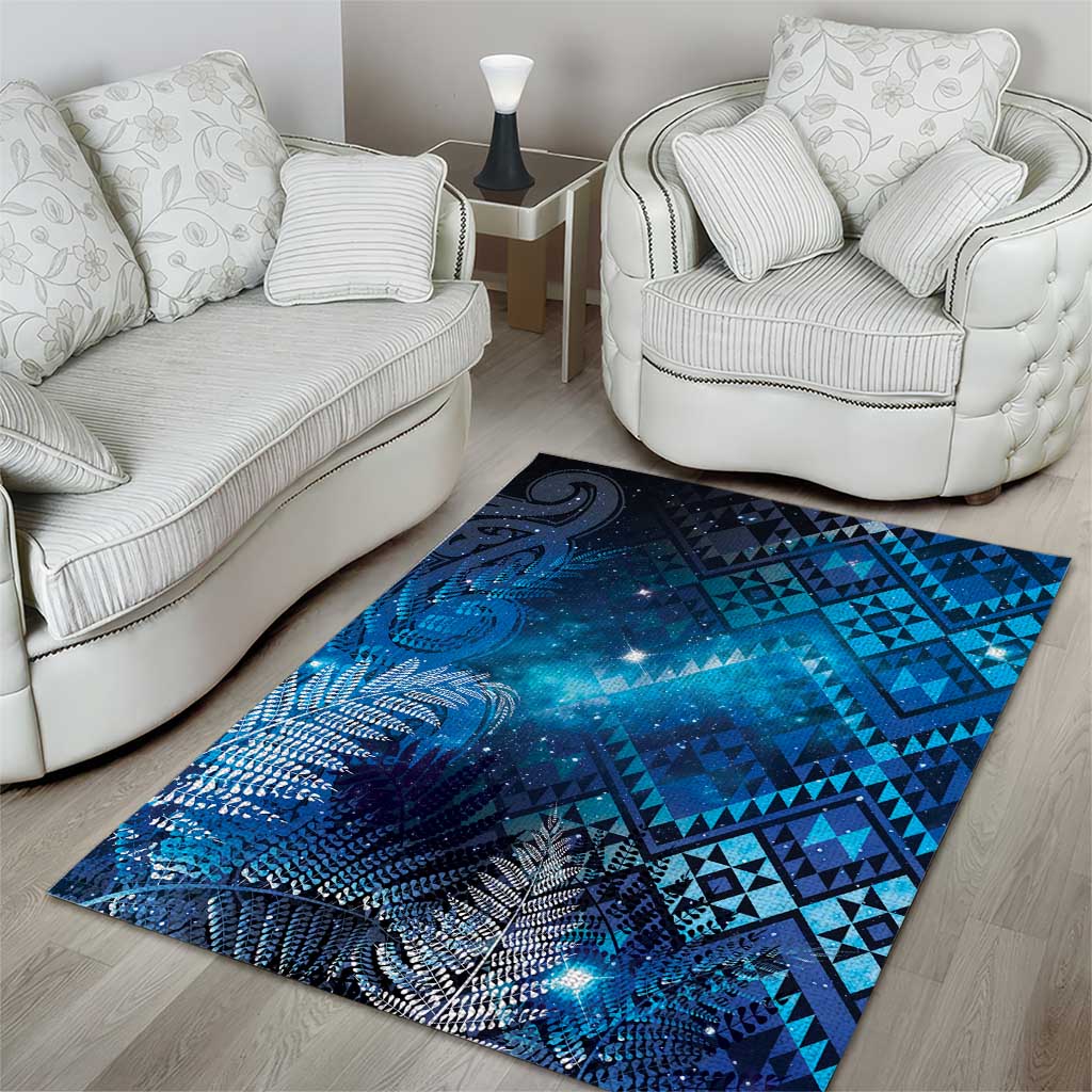 Aotearoa Taniko Matariki Area Rug Cosmic Blue LT7 - Polynesian Pride