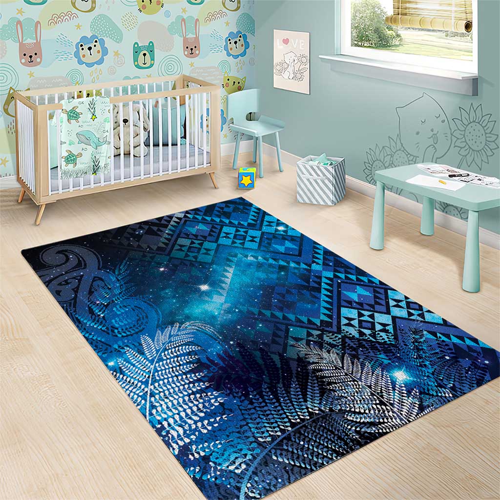 Aotearoa Taniko Matariki Area Rug Cosmic Blue LT7 - Polynesian Pride