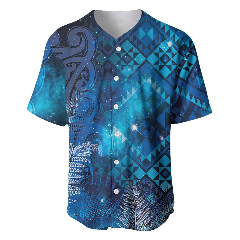 Aotearoa Taniko Matariki Baseball Jersey Cosmic Blue LT7 Blue - Polynesian Pride