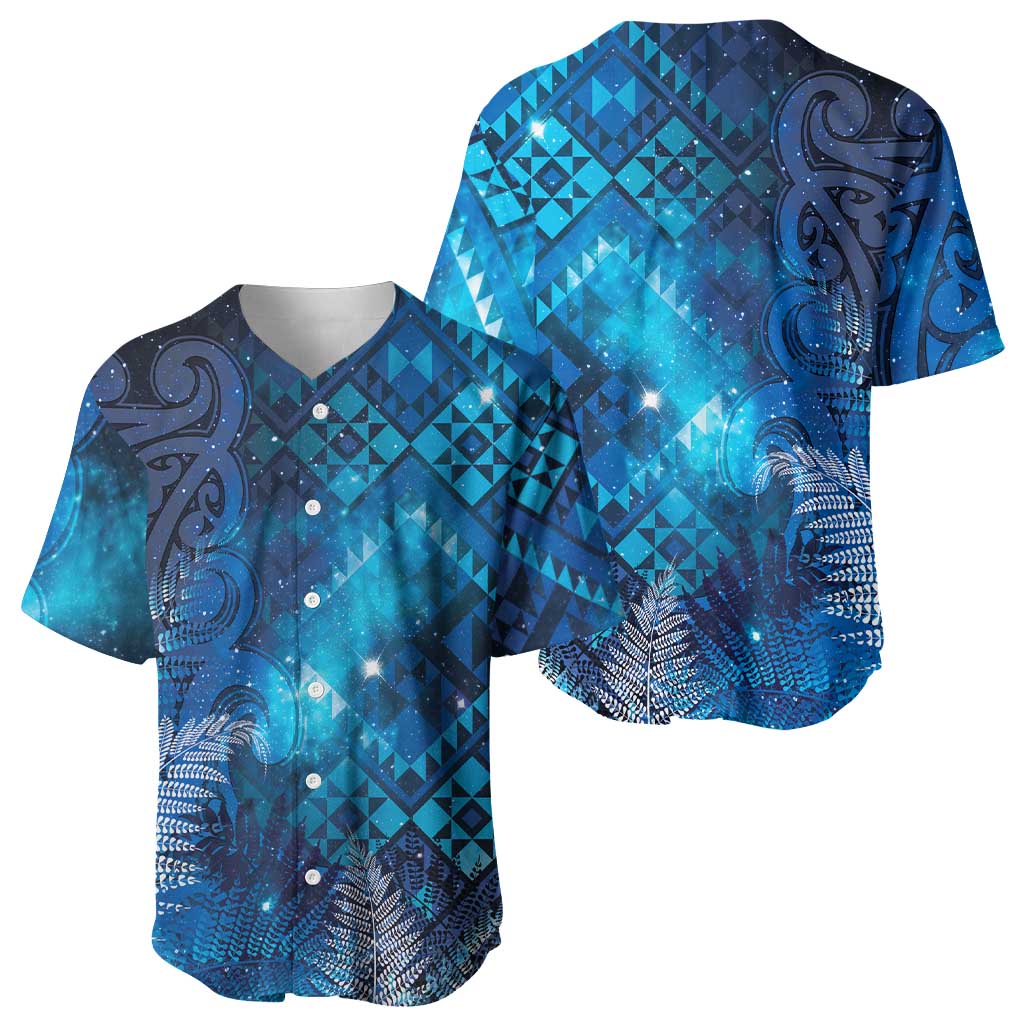 Aotearoa Taniko Matariki Baseball Jersey Cosmic Blue LT7 - Polynesian Pride