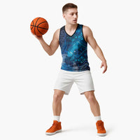 Aotearoa Taniko Matariki Basketball Jersey Cosmic Blue LT7 - Polynesian Pride