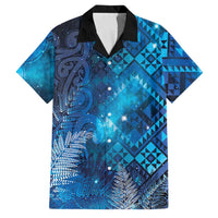 Aotearoa Taniko Matariki Family Matching Mermaid Dress and Hawaiian Shirt Cosmic Blue
