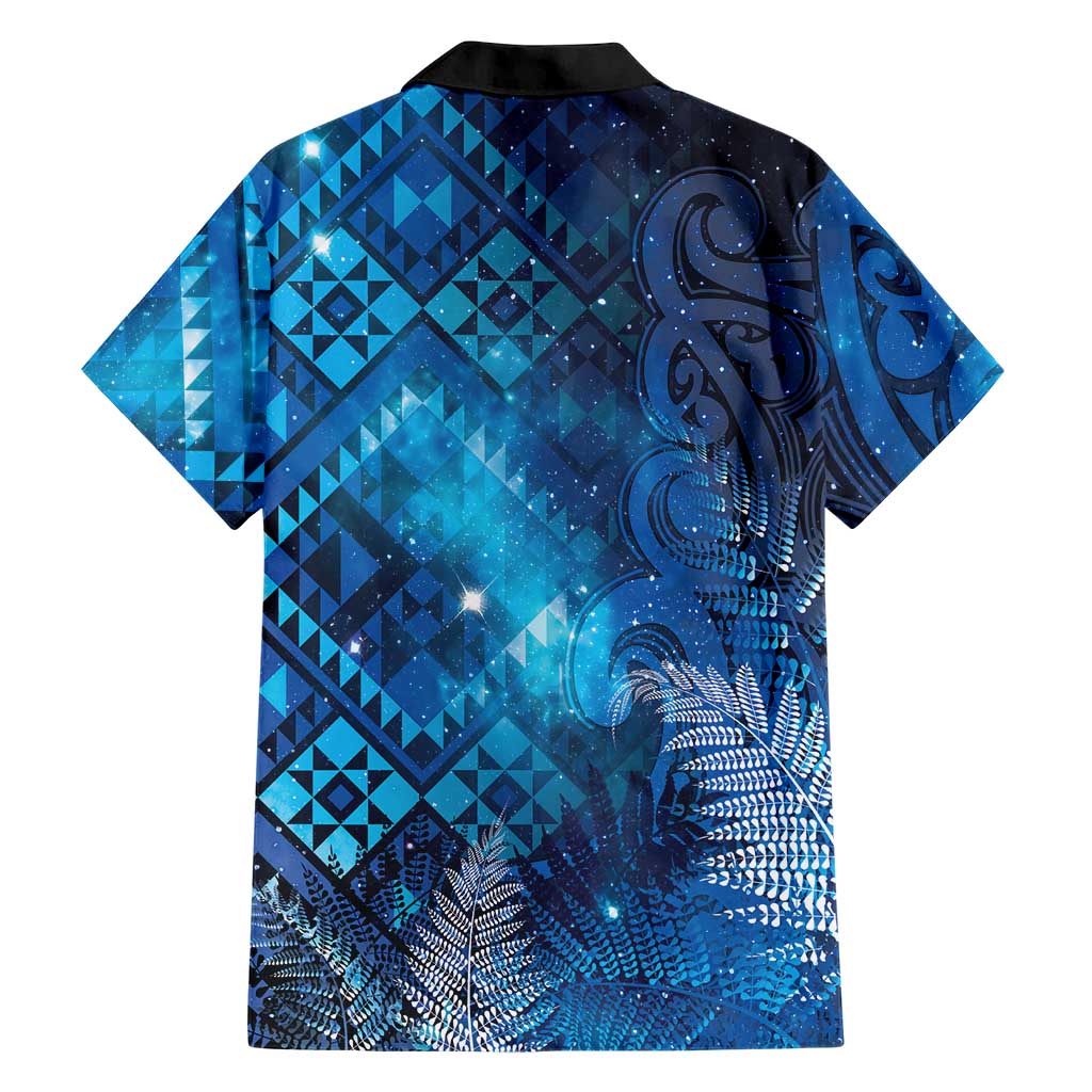 Aotearoa Taniko Matariki Family Matching Mermaid Dress and Hawaiian Shirt Cosmic Blue