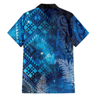 Aotearoa Taniko Matariki Family Matching Mermaid Dress and Hawaiian Shirt Cosmic Blue
