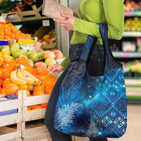 Aotearoa Taniko Matariki Grocery Bag Cosmic Blue LT7 - Polynesian Pride