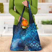 Aotearoa Taniko Matariki Grocery Bag Cosmic Blue LT7 - Polynesian Pride
