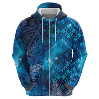 Aotearoa Taniko Matariki Hoodie Cosmic Blue LT7 - Polynesian Pride