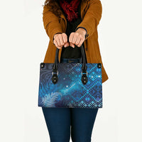 Aotearoa Taniko Matariki Leather Bag Cosmic Blue LT7 - Polynesian Pride