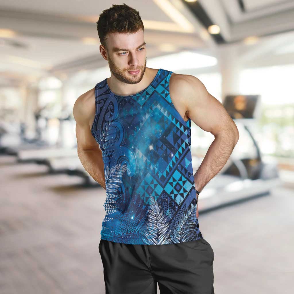 Aotearoa Taniko Matariki Men Tank Top Cosmic Blue