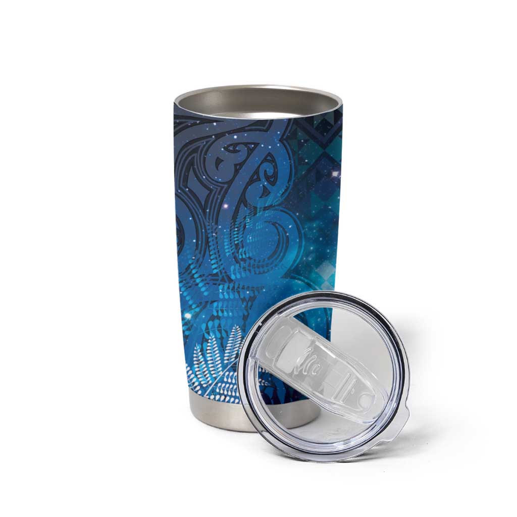 Aotearoa Taniko Matariki Tumbler Cup Cosmic Blue