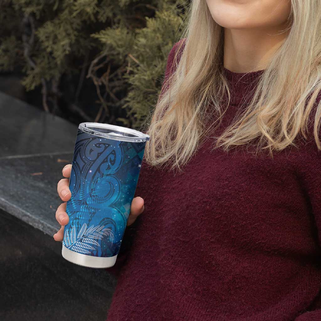 Aotearoa Taniko Matariki Tumbler Cup Cosmic Blue