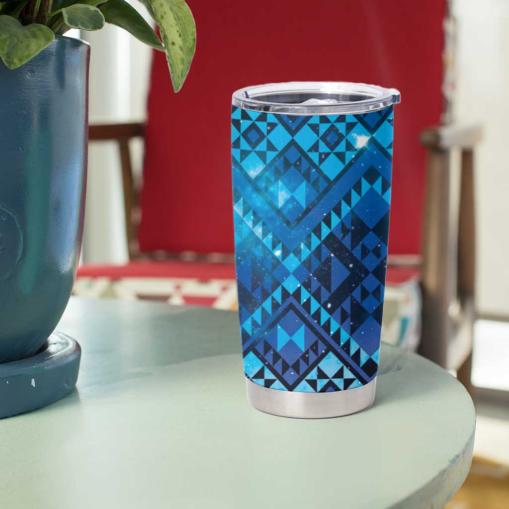 Aotearoa Taniko Matariki Tumbler Cup Cosmic Blue