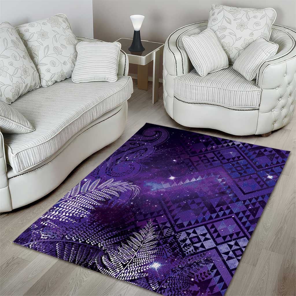 Aotearoa Taniko Matariki Area Rug Cosmic Violet LT7 - Polynesian Pride