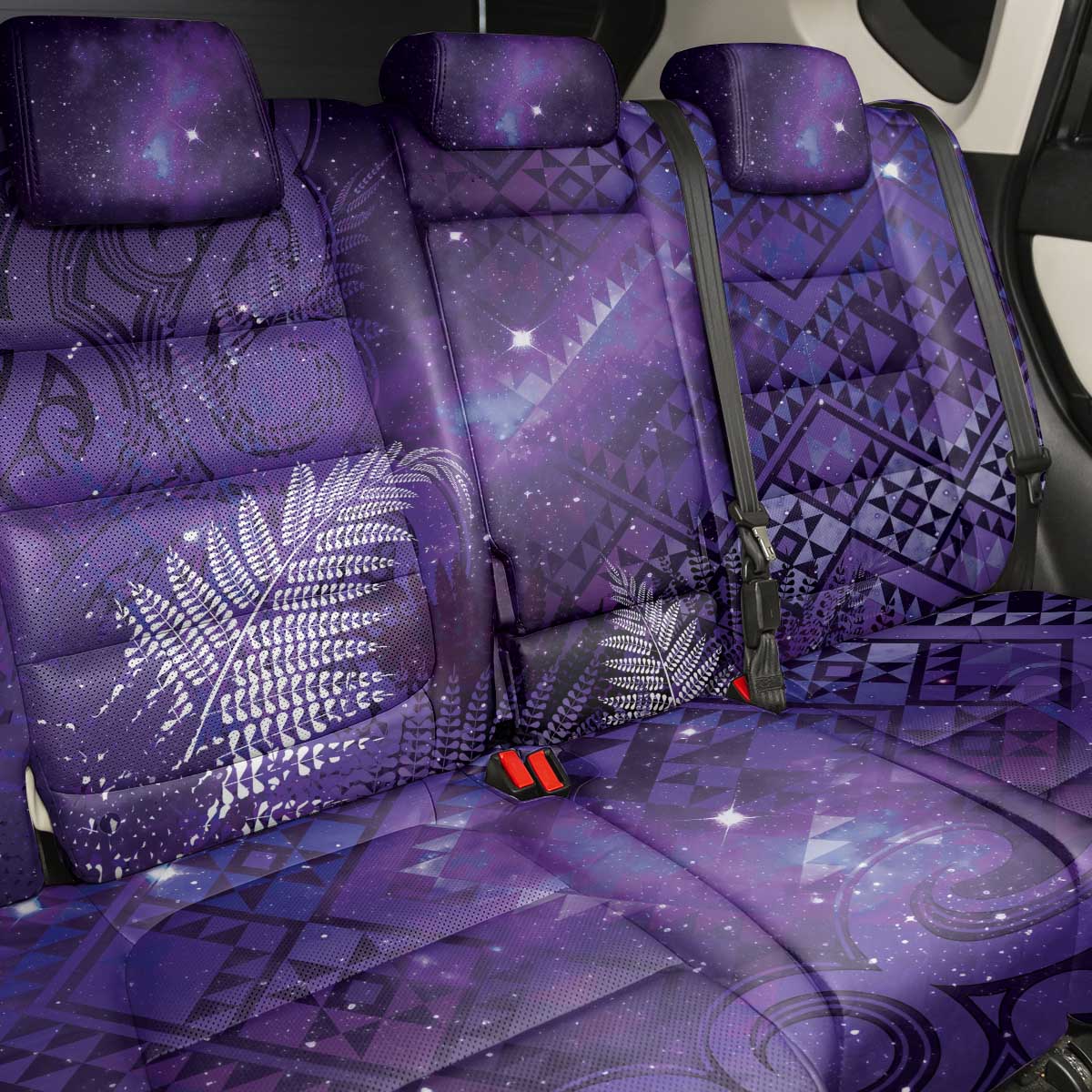 Aotearoa Taniko Matariki Back Car Seat Cover Cosmic Violet