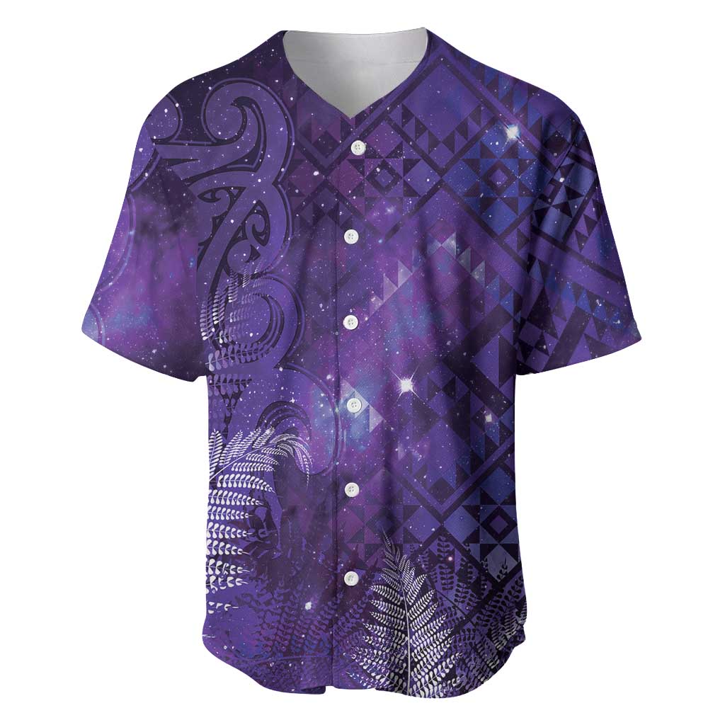 Aotearoa Taniko Matariki Baseball Jersey Cosmic Violet LT7 Purple - Polynesian Pride