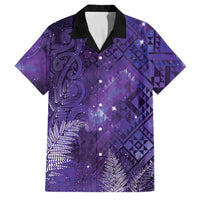 Aotearoa Taniko Matariki Family Matching Tank Maxi Dress and Hawaiian Shirt Cosmic Violet