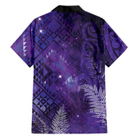 Aotearoa Taniko Matariki Family Matching Tank Maxi Dress and Hawaiian Shirt Cosmic Violet