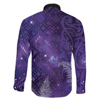 Aotearoa Taniko Matariki Family Matching Tank Maxi Dress and Hawaiian Shirt Cosmic Violet