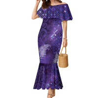 Aotearoa Taniko Matariki Mermaid Dress Cosmic Violet